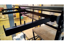 Перемичка з квадратного профілю в рейку, (чорна 9995) -100см 